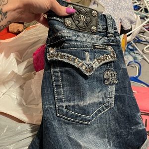 Miss me with rhinestone shorts